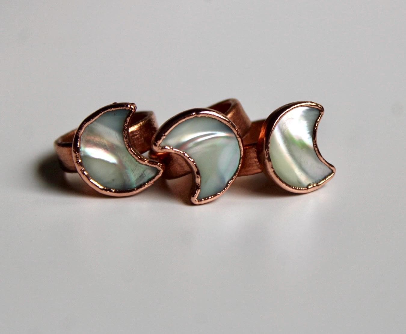 調節可能な銅製パールリング | 宝石コインリング