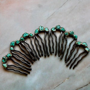 Turquoise Hair Comb | Pin | Copper | Hair Comb | Hair Pins | Bun Holder | Hair Accessories | Boho | Turquoise Hair Pins | Turquoise