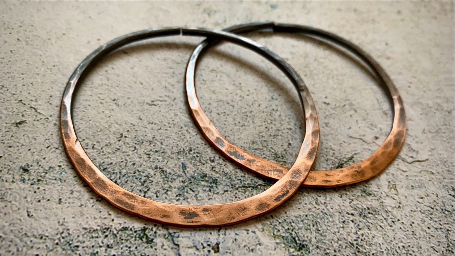 8 Gauge Copper Hoops 8gauge Hoops Gauge Earrings Large Etsy UK