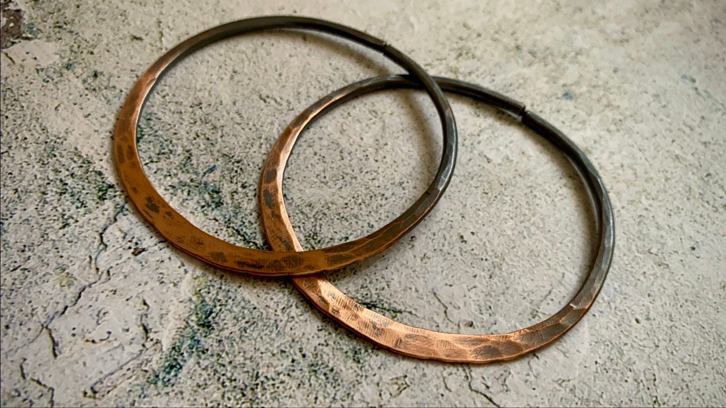 8 Gauge Copper Hoops 8gauge Hoops Gauge Earrings Large Etsy UK