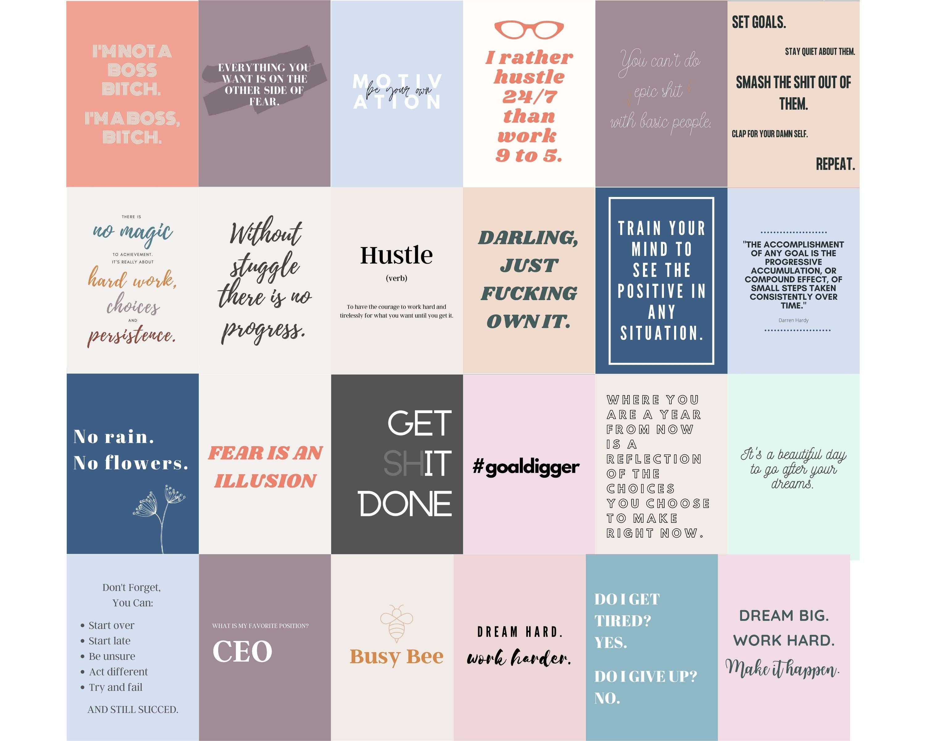 Positive Affirmations Printable Manifestation Collage | Etsy