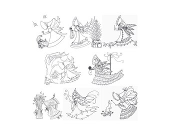 PDF Download - Faerie Sue Wheel of the Year Embroidery Pattern
