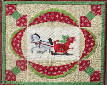 PDF Download - Dashing Sunbonnet Sue Christmas Wall Hanging Pattern