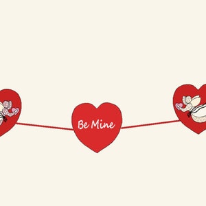 PDF - Sunbonnet Sue BE MINE Valentine Banner Pattern