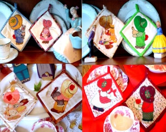 8 Great Sunbonnet Sue & Sunhat Sam Potholder Pattern