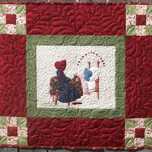 PDF Download - Twas Sunbonnet Sue Christmas Wall Hanging Pattern