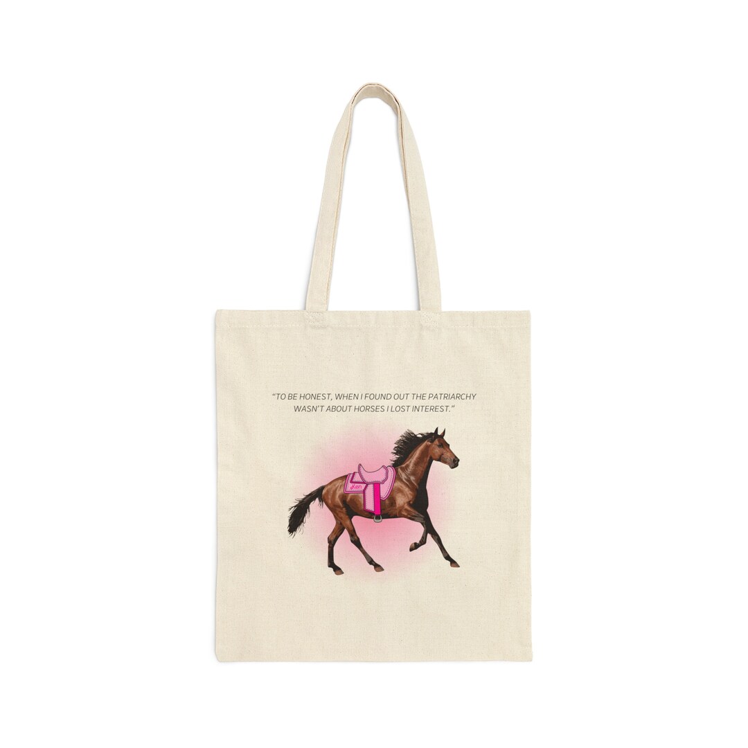 Barbie Movie Ken Patriarchy Horse Quote Cotton Canvas Tote - Etsy