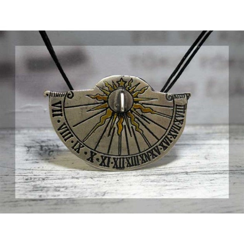 Sundial Necklace Watch Jewelry Clock Jewelry Semicircle Etsy