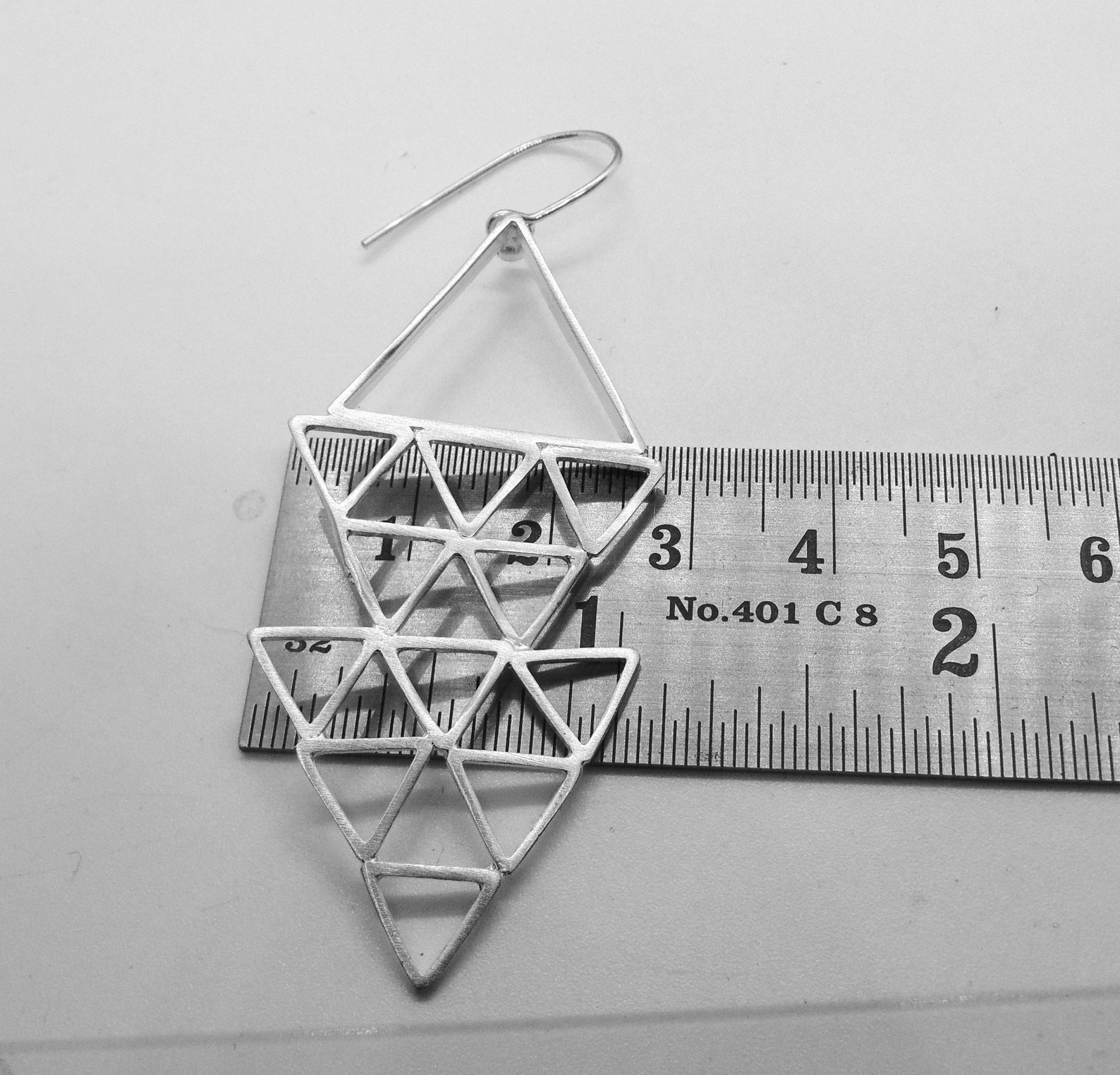 Geometric Earrings Triangle Earrings Boho Jewelry Geometric Etsy