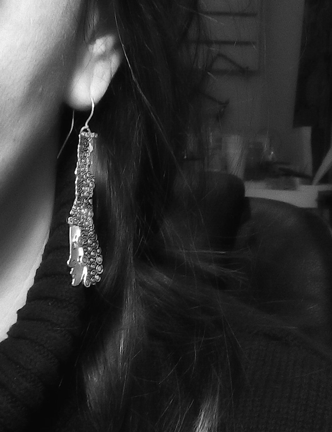 Face Earrings Face Jewelry Silver Jewelry People Earrings Etsy