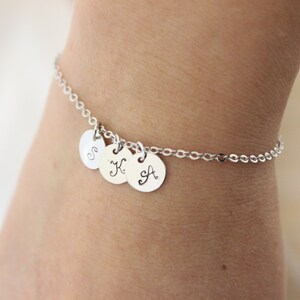 Initial bracelet, sister gift, gift for mom, Gift for grandma, cursive initial bracelet, dainty bracelet, delicate bracelet, child bracelet