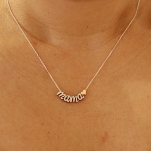 Collar de mamá Collar de nana Collar con nombre inicial Regalo para hermana Regalo para mamá Abuela Nana Collar con mensaje Collar delicado Collar delicado