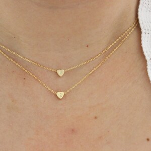 Thin gold sales heart necklace