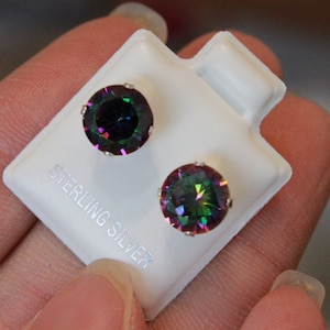 Size 3mm- 8mm Available in 16 colors, Cubic Zirconia Stud Earrings, Cartilage Earring, Black stud earrings, Bridal Earrings, Bridesmaid Gift