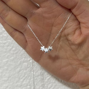 sterling silver star necklace, tiny star charm, dainty delicate silver star necklace, star charm necklace, minimalist, everyday jewelry image 9