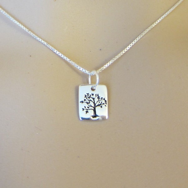 Tiny Sterling Silver Tree of Life Necklace, Family Tree Necklace, Gift for Mom, Gift for Sister, Grandma gift