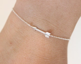 Sterling silver Arrow bracelet, dainty bracelet, delicate silver bracelet, simple bracelet, special gift, cute bracelet, charm bracelet