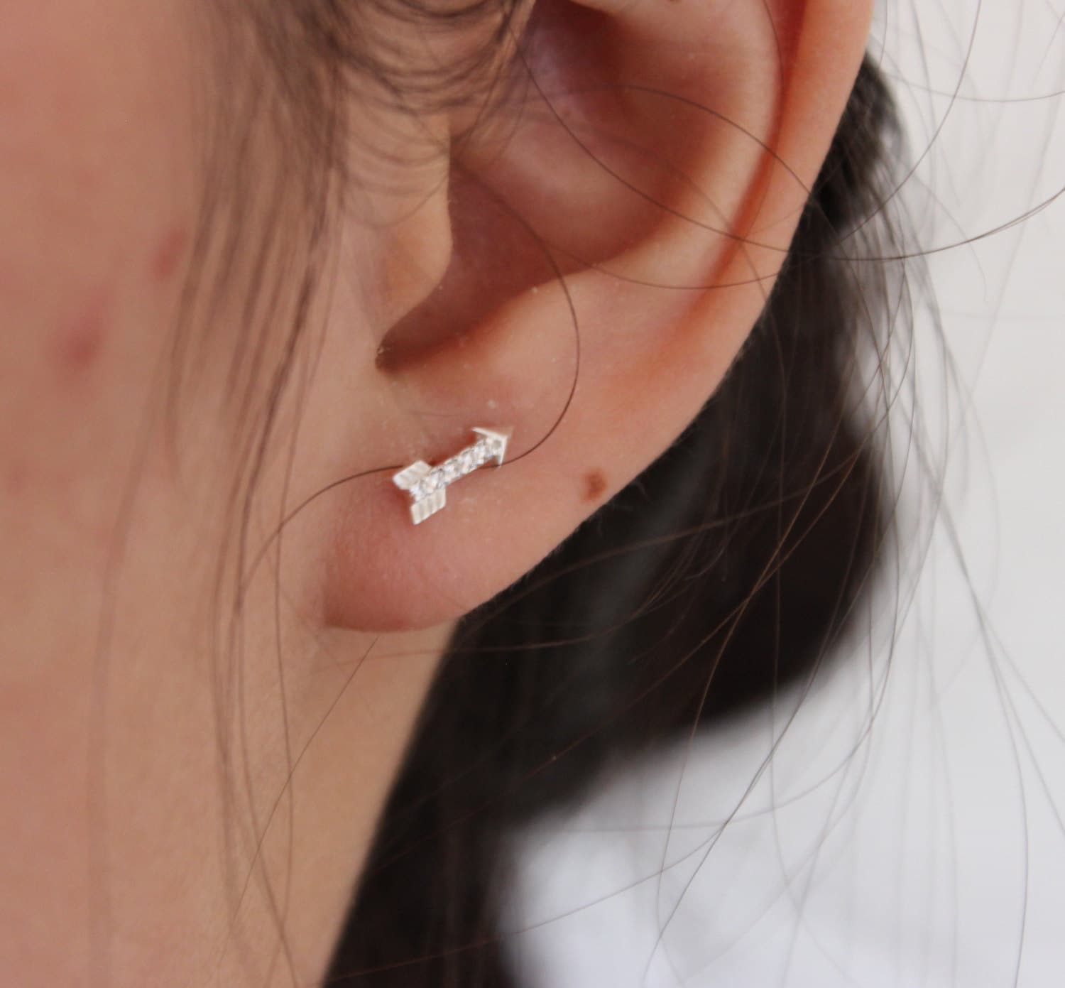 Silver Arrow Stud Earrings main image 1