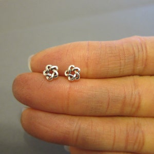 Sterling Silver Celtic Knot Stud Earrings, Knot Earrings, Simple Studs, Sister gift, Boyfriend Girlfriend