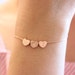 Tiny initial heart bracelet, dainty heart initials bracelet, delicate bracelet, sister gift, gift for mom, gift for girlfriend