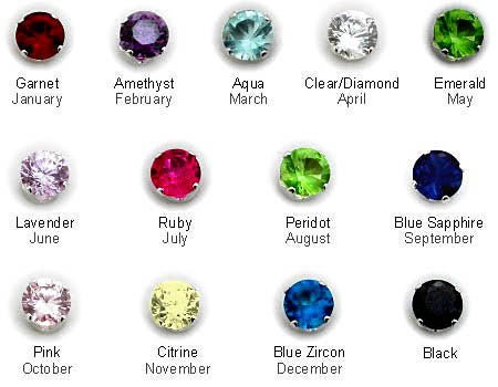 3mm, Available in 14 Color ( 12 Birhtstones + Black and Blue