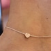 Initial anklet, heart anklet, ankle bracelet, silver anklet, gold anklet, delicate anklet, summer, beach, children jewelry, child
