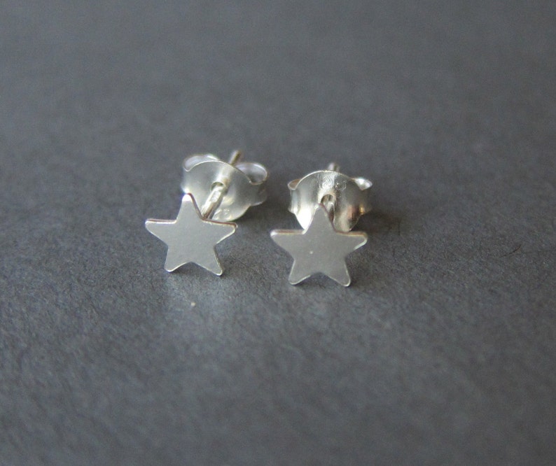 Silver Tiny Star Earrings Studs for Women Teen Girls