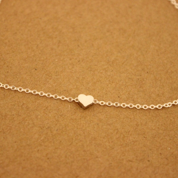 Tiny heart Anklet, Delicate anklet, dainry anklet, thin gold anklet, ankle bracelet, dainty anklet, bridesmaid gift, summer, beach