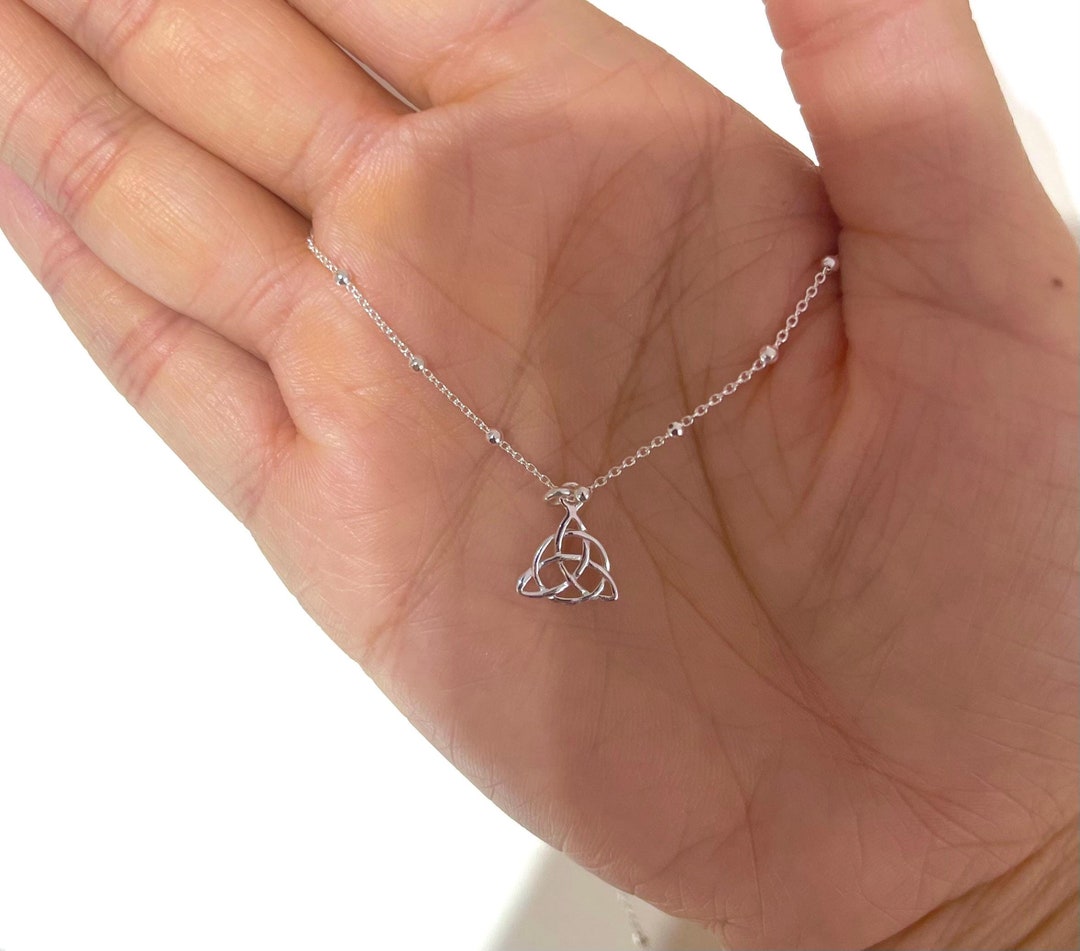 Sterling Silver Celtic Knot Necklace , Knot Necklace, Everyday Necklace ...