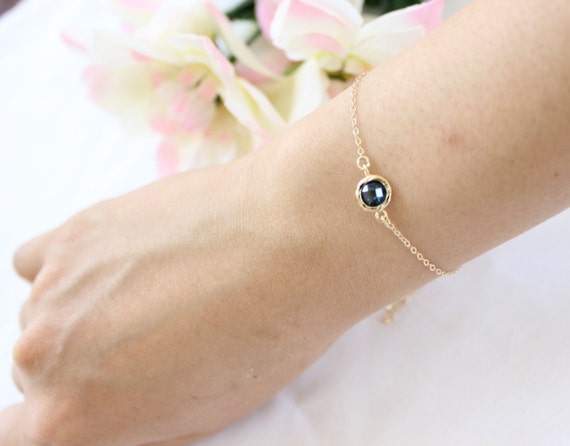 Bracciale in zaffiro, argento sterling, pietra portafortuna di settembre, catena regolabile, rondelle sfaccettate, 22 cm - Italia