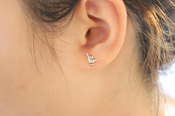 Hang loose earrings best sale