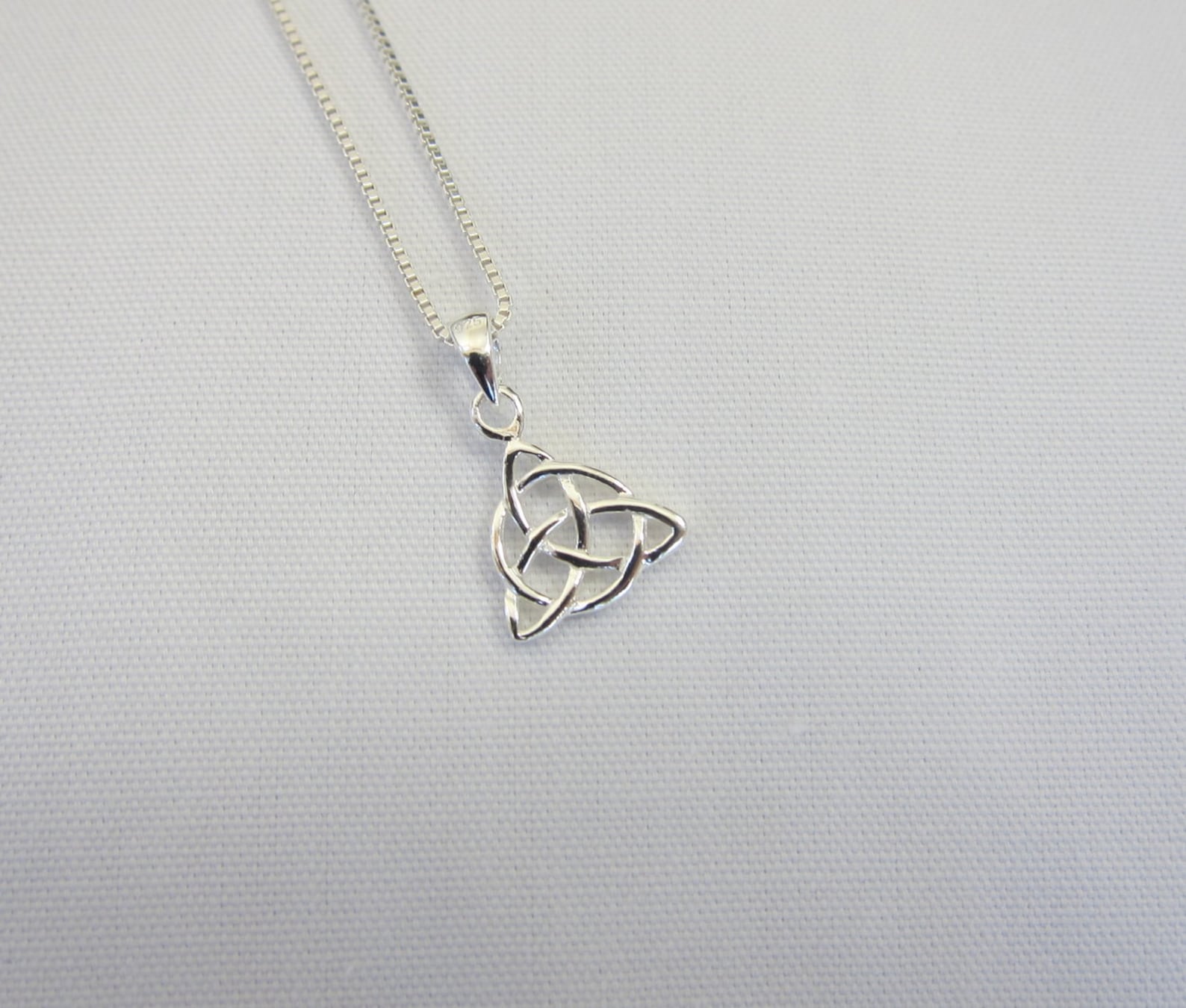 Sterling Silver Celtic Knot Necklace , Knot Necklace, Everyday Necklace ...