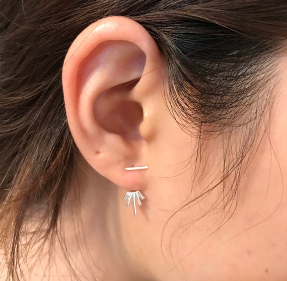 Wavy Stud Earrings - Sterling Silver | MULXIPLY