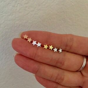 Tiny Star Stud Earrings, tiny gold earrings, tiny stud earrings, tiny studs, simple, minimalist, children earrings, dainty Earrings simple image 4