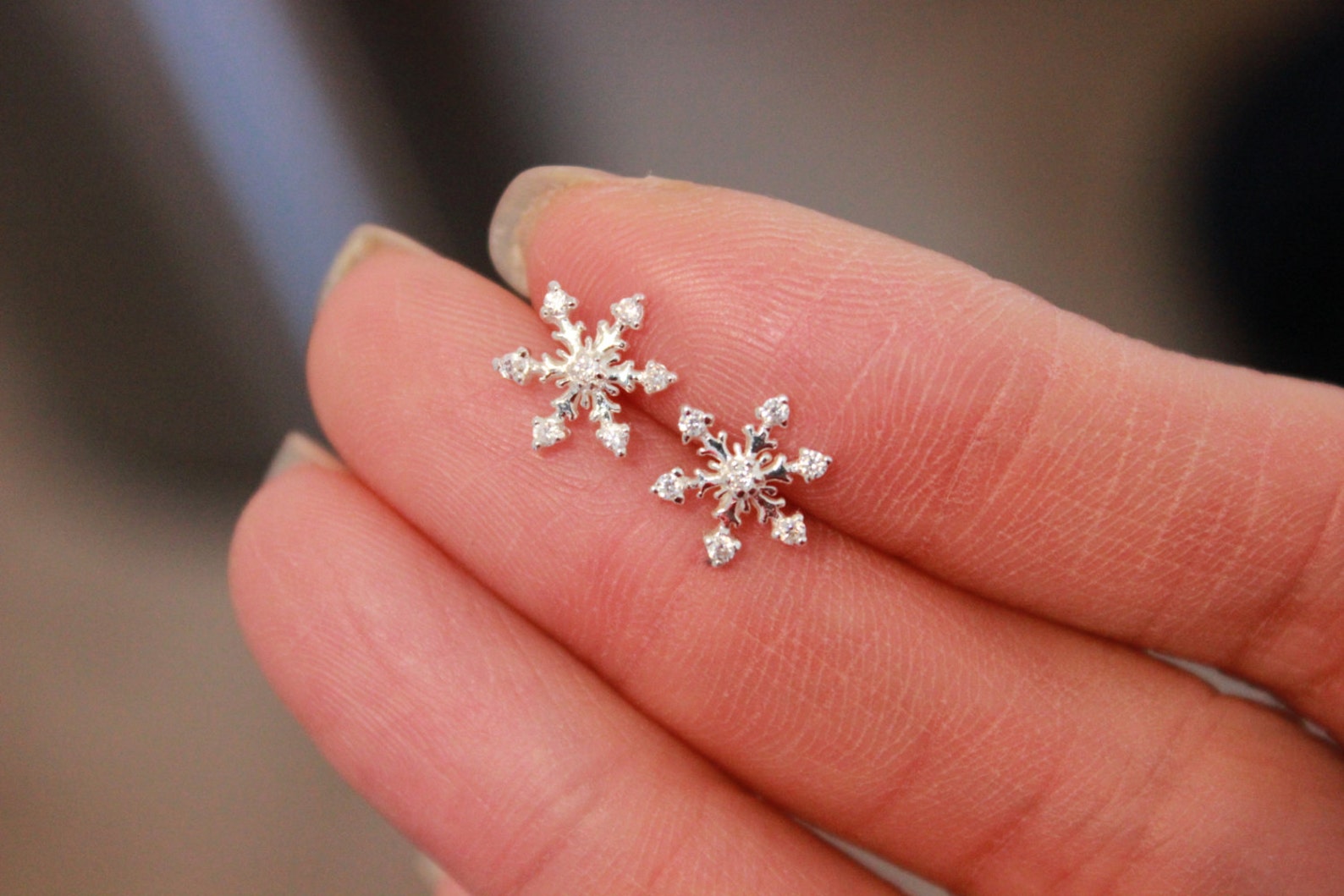 Golden Lily Snowball Stud Earring