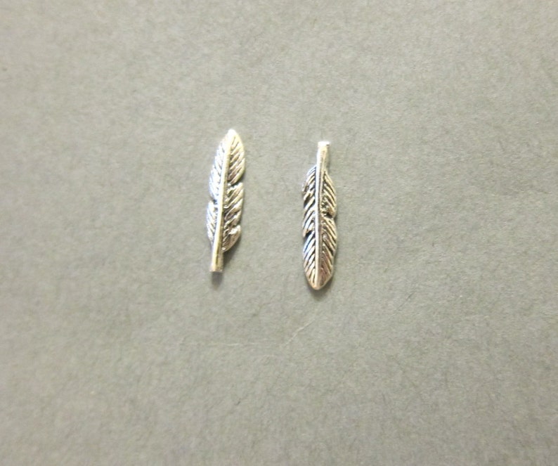 Sterling Silver Feather Stud Earrings Feather Earrings - Etsy