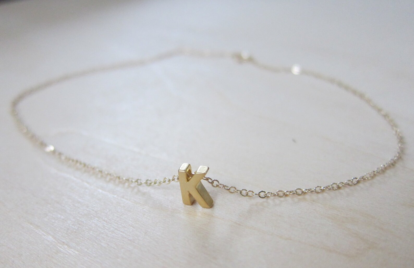 Gold Filled Chain Initials Bracelet Tiny Initial Bracelet Etsy