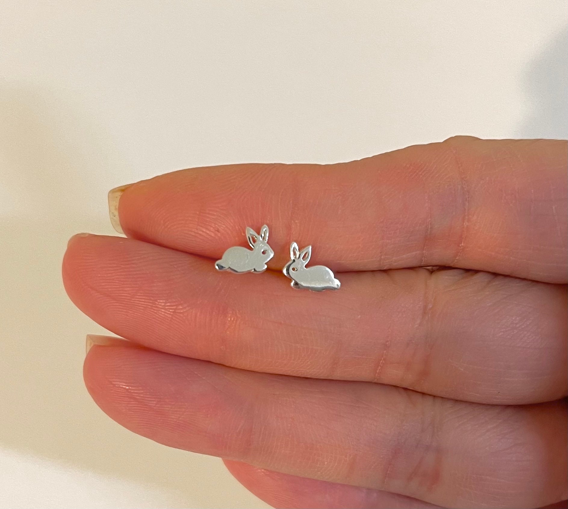 Bunny Stud Earrings Gold Rabbit Stud Earrings,  Easter Gift Tiny Stud Earrings  Animal Stud Earrings Children Earrings Birthday  Pet lover