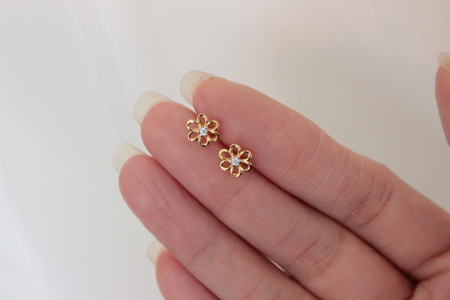 ASONSTEEL Surgical CZ Flower Anti-allergic Piercing Stud Earrings Gold  Color Stainless Steel for Women Kids Baby Jewelry 2023 - AliExpress