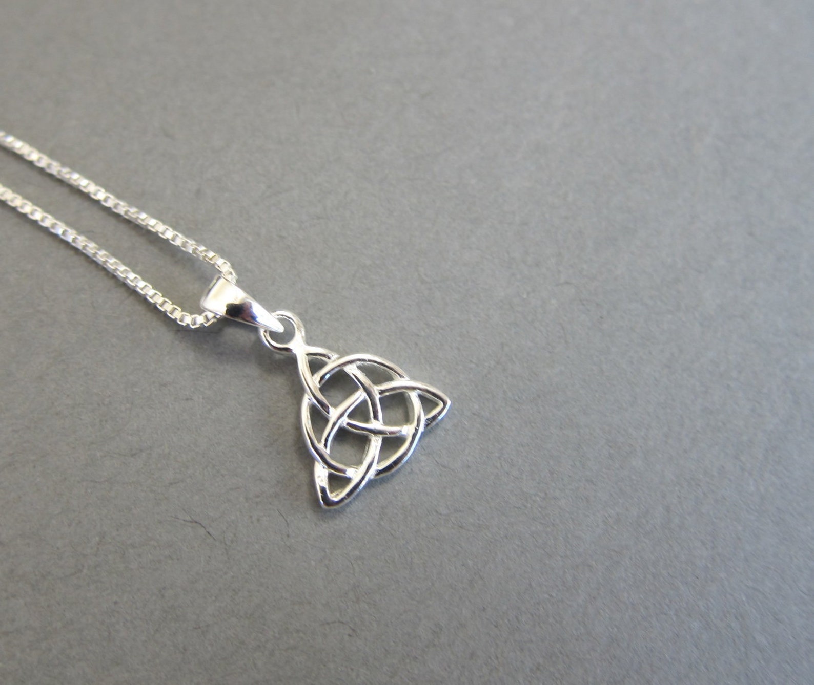 Sterling Silver Celtic Knot Necklace , Knot Necklace, Everyday Necklace ...