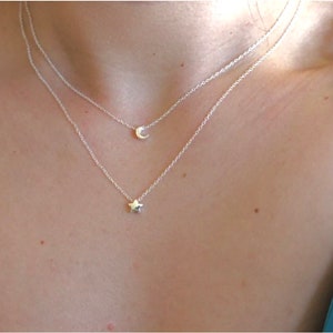 sterling silver star necklace, tiny star charm, dainty delicate silver star necklace, star charm necklace, minimalist, everyday jewelry image 8