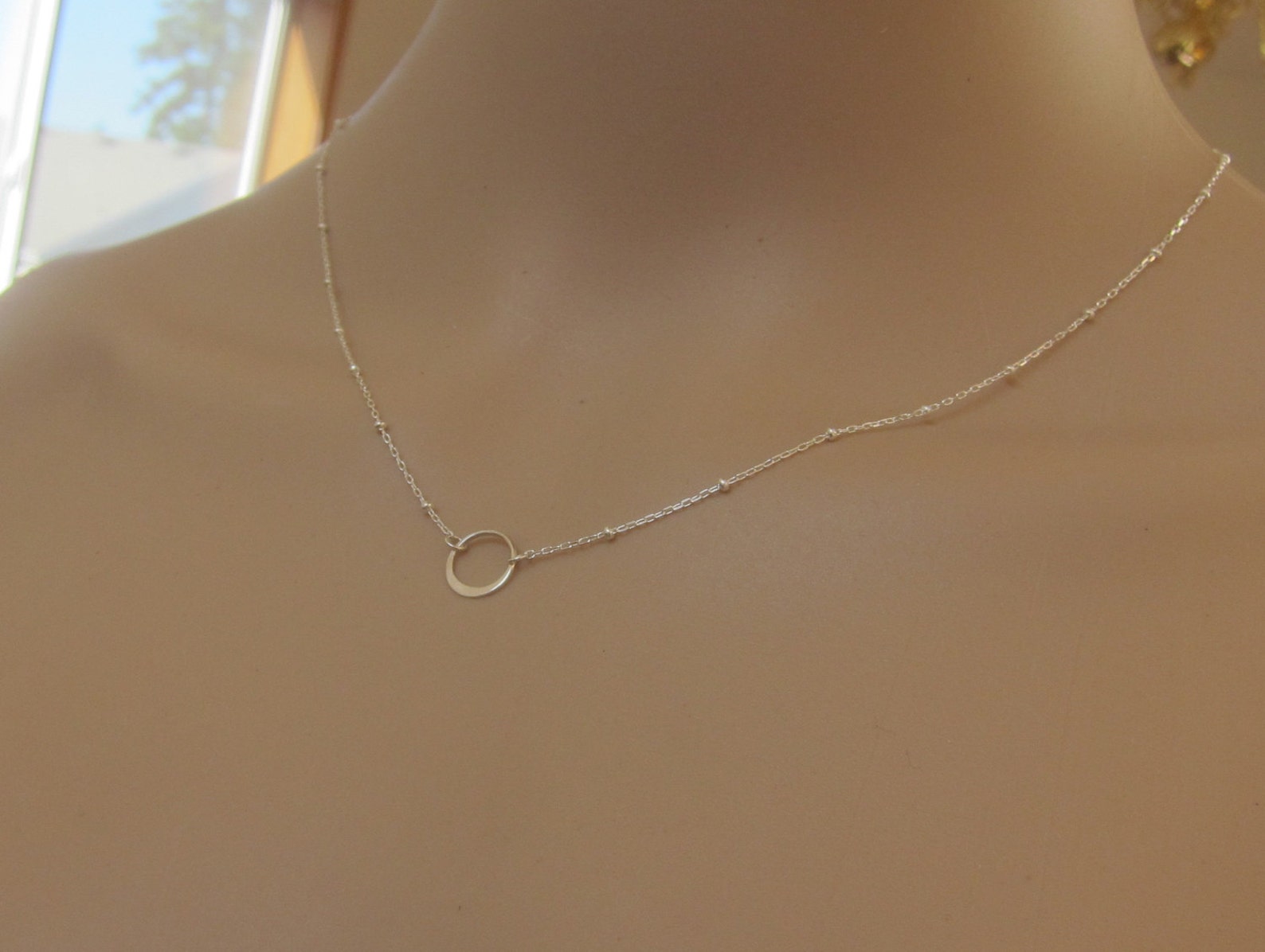 Sterling Silver Infinity Necklace Karma Necklace Circle Etsy