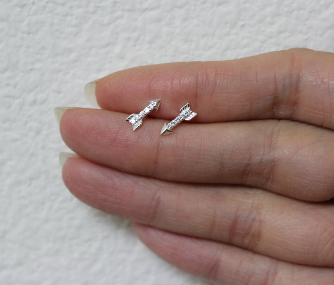 Silver Arrow Stud Earrings