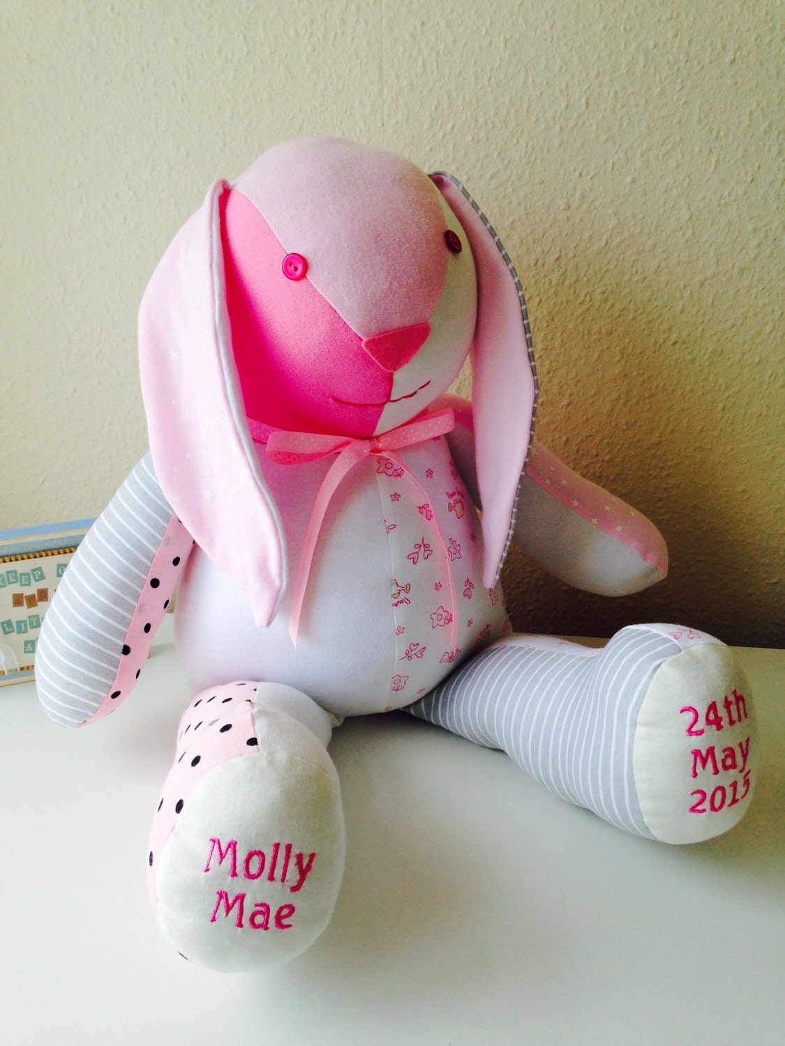 Keepsake Bunny Rabbit from your Baby Clothes Etsy