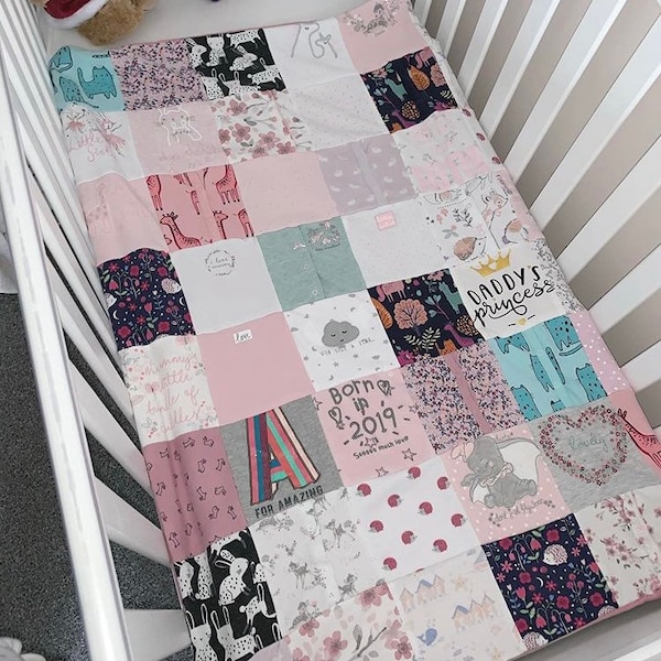 Keepsake Memory blanket from your Baby Clothes