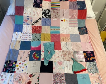 Keepsake Memory blanket from your Baby Clothes