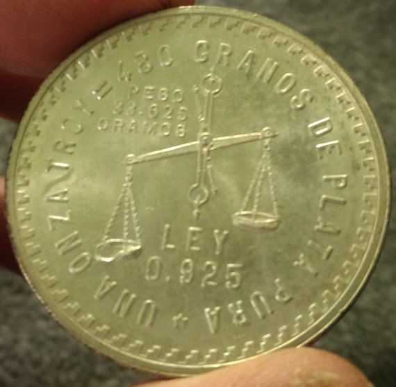 Reducedvintage Numismatic 1949 Mexico 1 Oz Silver Onza Balance