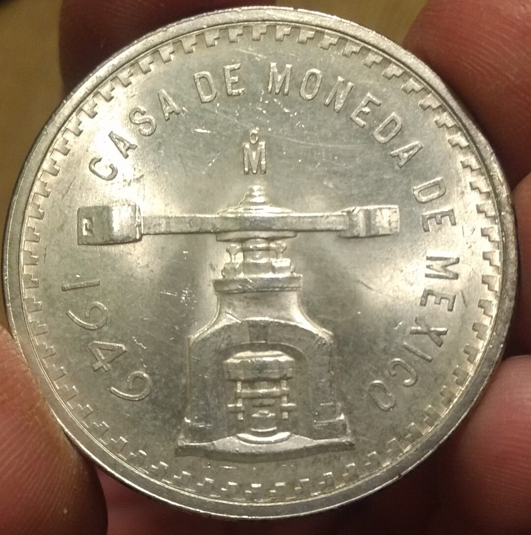 1949年 メキシコ 1 Onza Scales 大型銀貨 【公式通販】