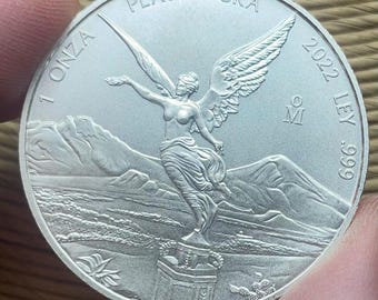 2022 Mexico Libertad 0.999 Fine Silver One Troy Ounce Coin Uncirculated