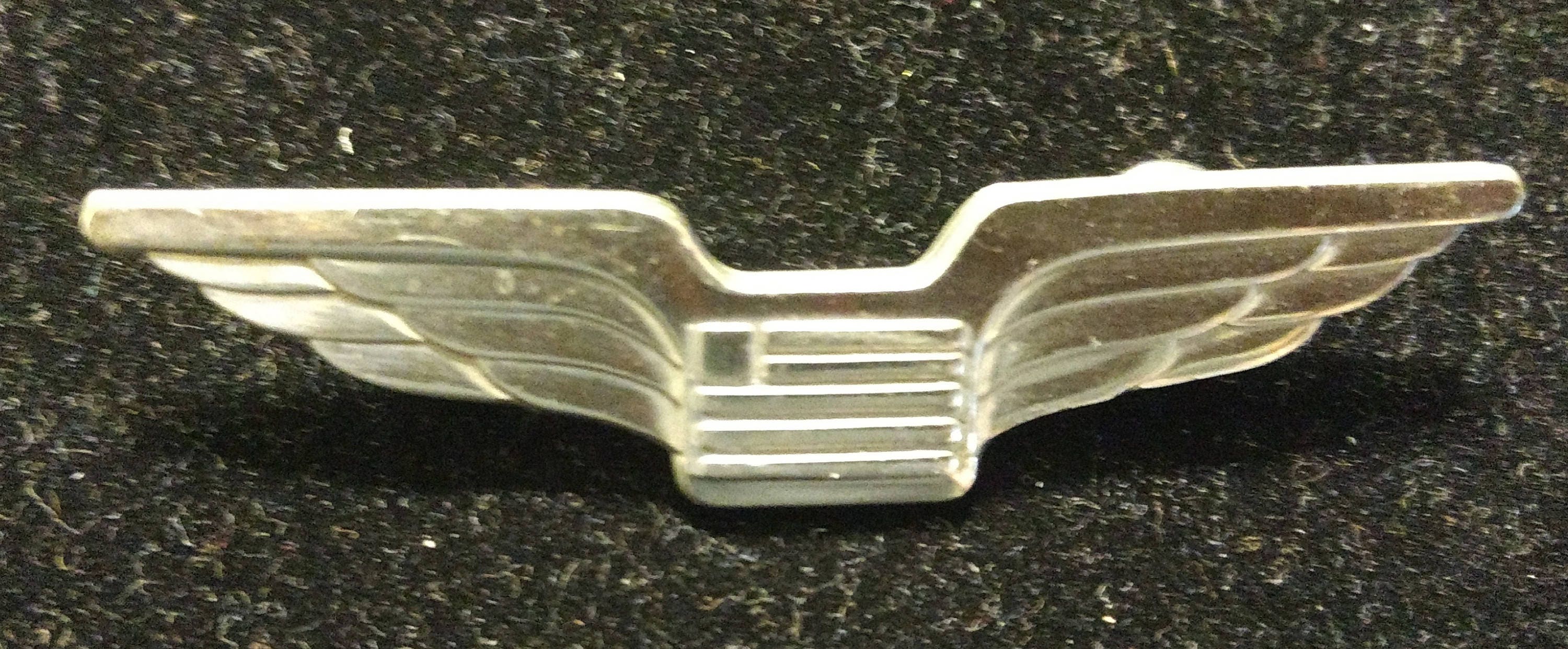 Vintage Herff Jones US Airways CoPilot Wings Silver Finish